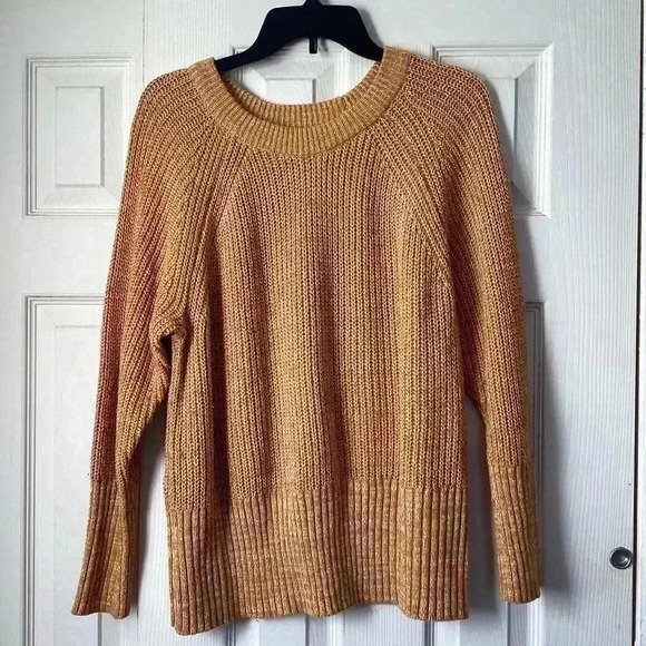 Universal Thread Mustard RIBBED KNIT  sweater Long cropped sweater Size XL - Picture 2 of 6